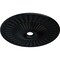 Ekena Millwork Galveston Ceiling Medallion (Fits Canopies up to 4 3/4"), 36 5/8"OD x 3 5/8"ID x 2 3/8"P, Jet Black CM36GLBLF - alternate 2